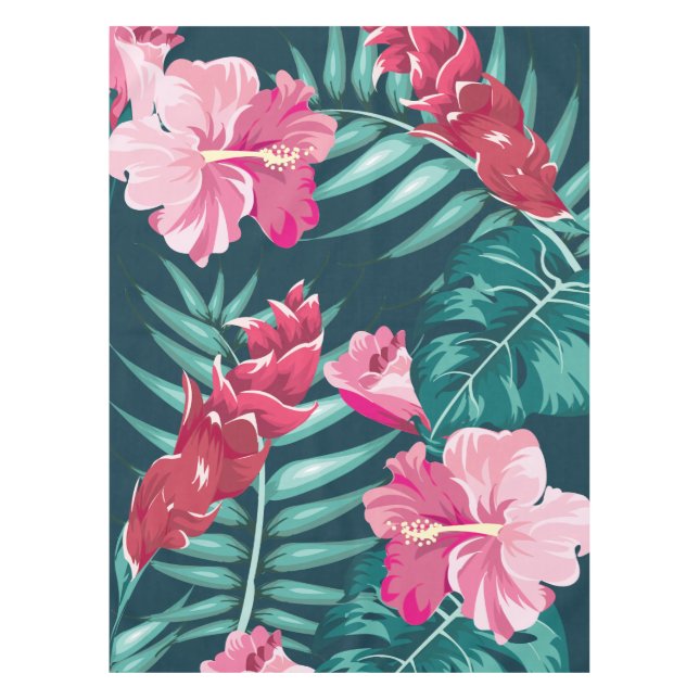 Sommerexotische Blume Tischdecke (Vorderseite)