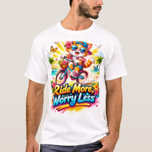 Sommerfahrradkatze – Mehr fahren, Weniger sorgen T-Shirt