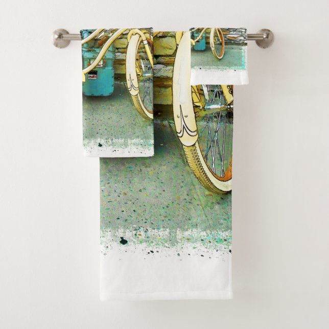 Sommerfahrt - Gelbes Fahrrad Badhandtuch Set (Insitu)