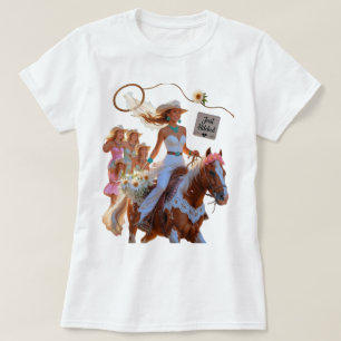 Sommerfahrt ins Unendliche – Cowgirl-Hochzeitsglüc T-Shirt