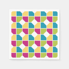 SOMMERFARBEN | Geometrisches Muster Serviette