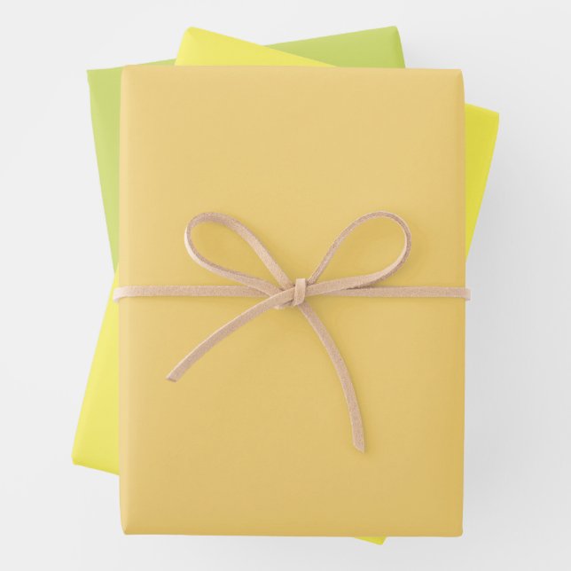 Sommerfarben in drei komplementären Tönen Geschenkpapier Set (Beispiel)