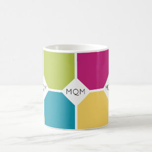 SOMMERFARBEN Quadranten Dreifaches MONOGRAMM Kaffeetasse
