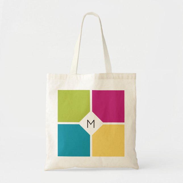 SOMMERFARBEN Quadrants MONOGRAM Tragetasche (Vorne)