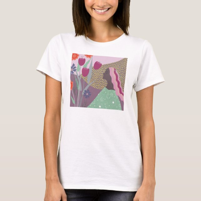 sommerfarbenes Mädchen T-Shirt (Vorderseite)