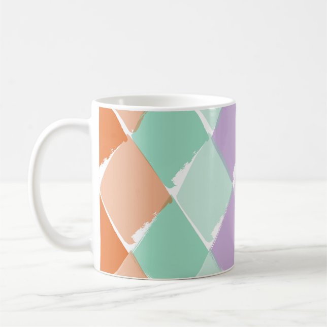 Sommerfarbenmuster Diamant Kaffeetasse (Links)