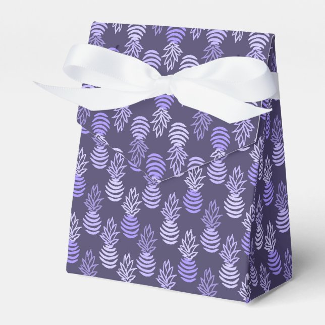 Sommerfarbige Ananas-Früchte-Blaumuster Geschenkschachtel (Vorderseite)