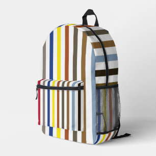 Sommerfarbige Streifen Bedruckter Rucksack