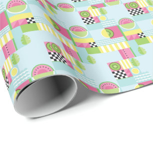 Sommerfarbiges Mosaik, Wassermelone Kiwi-Obst Geschenkpapier
