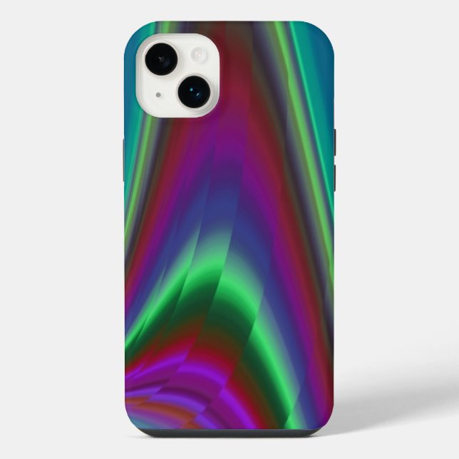 Sommerfeeling , Abstrakte 3D Regenbogenkunst iPhone Hülle (Rückseite)