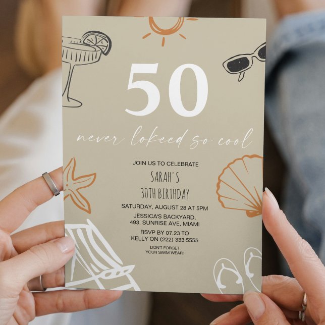 Sommerfeier 50. Geburtstagsfeier  Einladung (Von Creator hochgeladen)