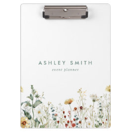 Sommerfeld der Wildblume Klemmbrett