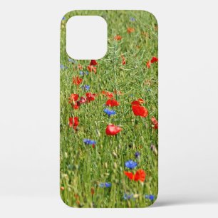 Sommerfeld mit roten und blauen Blumen Case-Mate i iPhone Hülle