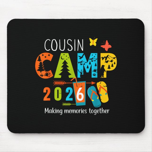 Sommerferien Cousin-Camp 2026 Erinnerungen schaffe Mousepad (Vorne)