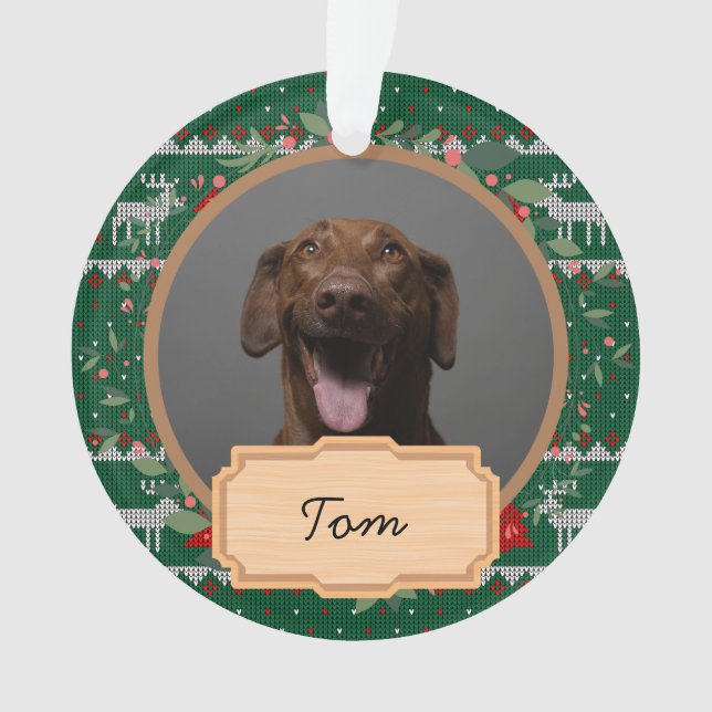 Sommerferien Custom Dog Foto Ornament (Vorderseite)