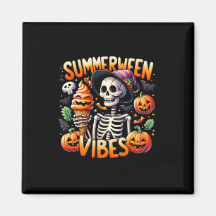 Sommerferien Halloween Skeleton Eis Magnet