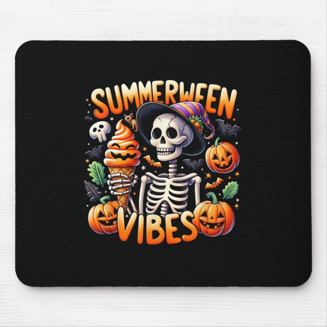 Sommerferien Halloween Skeleton Eis Mousepad (Vorne)