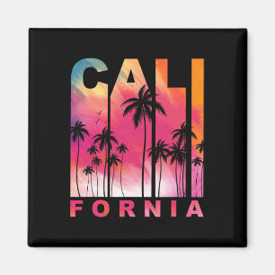 Sommerferien Palmen Ca Vintage Tropisch Kalifornie Magnet