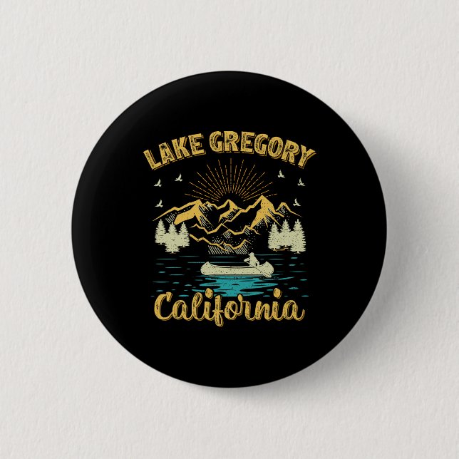 Sommerferien Retro-Berg Kalifornien Gregory  Button (Vorderseite)