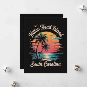 Sommerferien Retro South Carolina Feiertagskarte