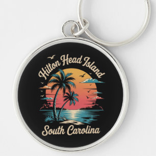 Sommerferien Retro South Carolina Schlüsselanhänger