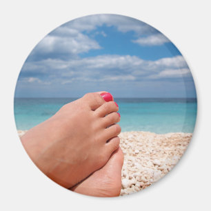 Sommerferien: runder Magnet