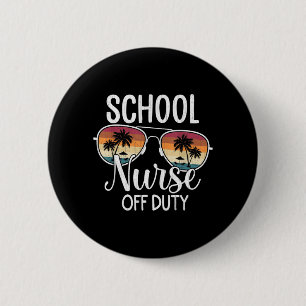 Sommerferien Schule Jahresende Schulkrankenschwest Button