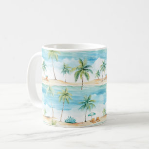 Sommerferien Strand Palmen - Kaffeetasse