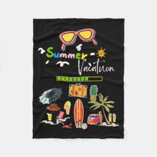 Sommerferien Strand Vibes Palmen Tropisch Fleecedecke