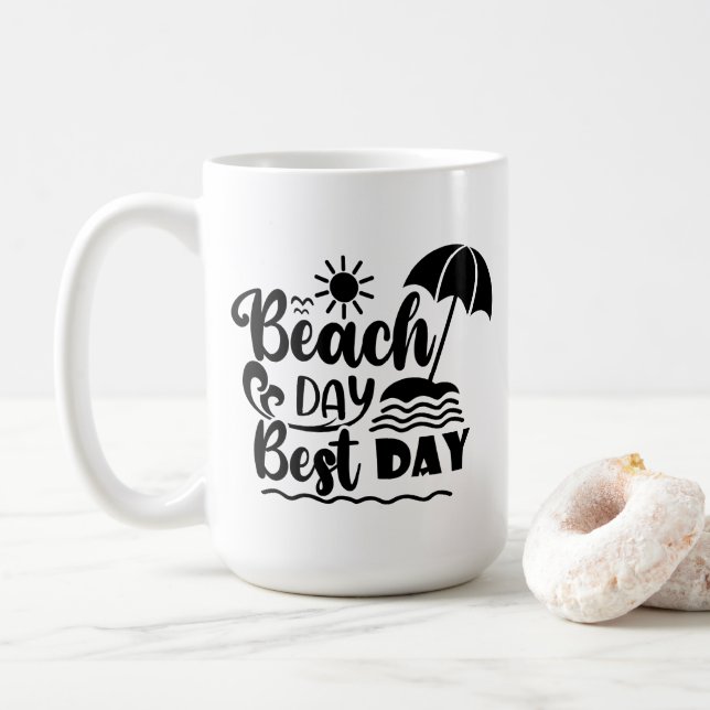 Sommerferien-Thema Kaffeetasse (Mit Donut)