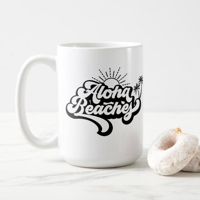 Sommerferien-Thema Kaffeetasse (Mit Donut)