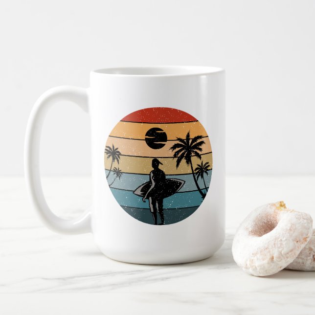 Sommerferien-Thema Kaffeetasse (Mit Donut)