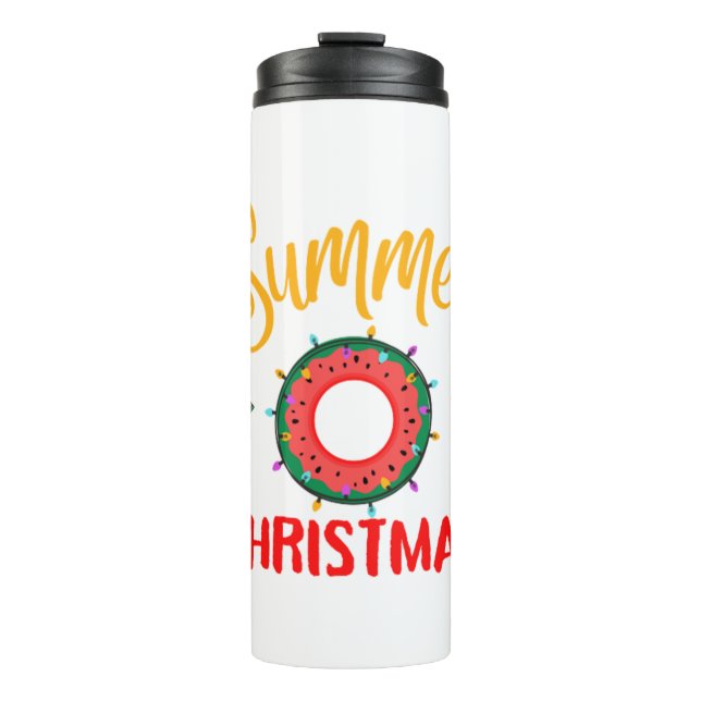 Sommerferien Thermosbecher (Vorderseite)