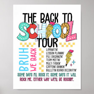 Sommerferien-Tour Spaß Zurück zur Schule für Lehre Poster