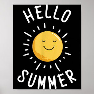 Sommerferien-Typografie Strand Sonnenuntergang Hal Poster