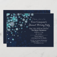 Sommerfest mit blauen Schneeflocken Einladung