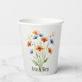 Sommerfeste Wildblume Pappbecher