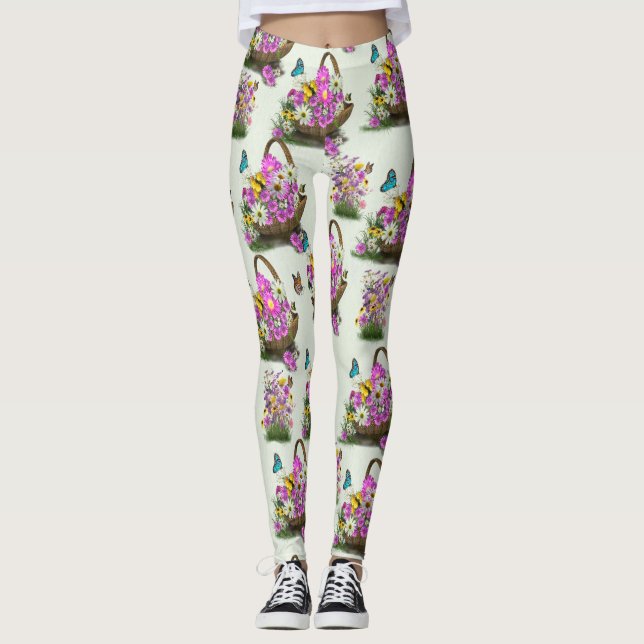 Sommerfestival Blume Leggings (Vorderseite)