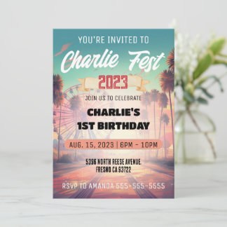 Sommerfestival Geburtstagsparty Einladung