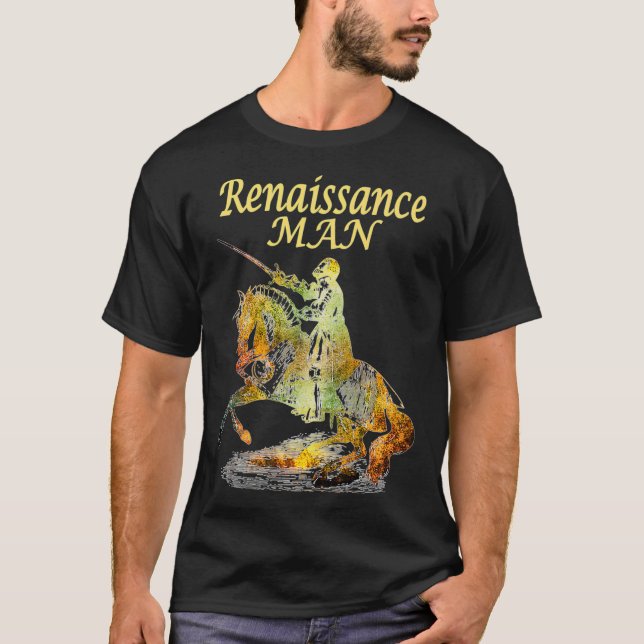 Sommerfestivals Renaissance Mann RitterPferdeklass T-Shirt (Vorderseite)