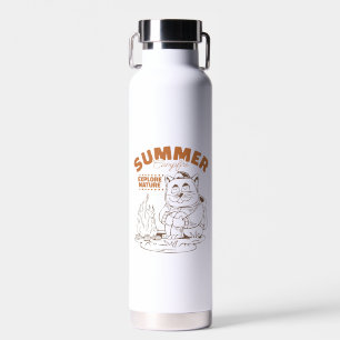 Sommerfeuerentdecke Natur - Vintage Katze Trinkflasche