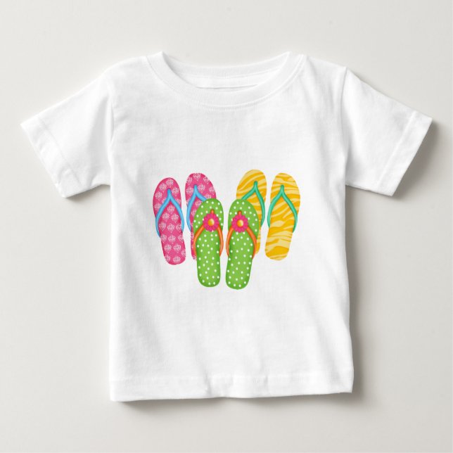 Sommerflip Flops Baby T-shirt (Vorderseite)