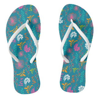 Sommerflorale Flip Flops