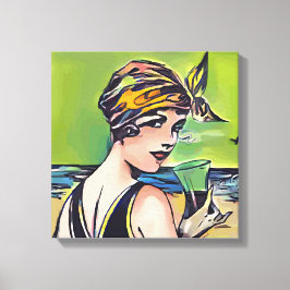 Sommerfrau Leinwanddruck