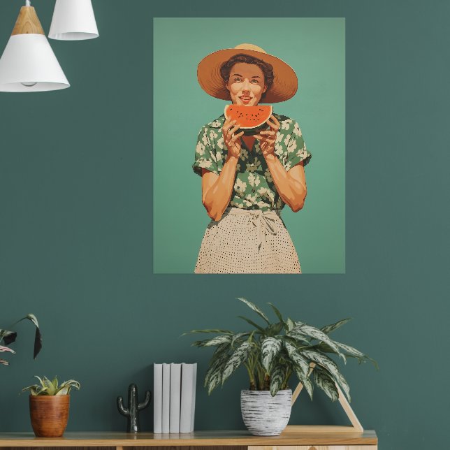 Sommerfreude mit Watermelon Poster (Wohnzimmer 1)