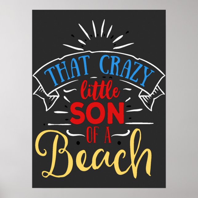 Sommerfreundliches Surfen Poster (Vorne)