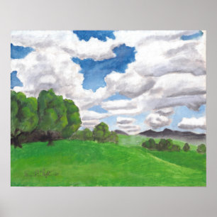 Sommerfrische in den Hügeln: 20x16 Print Poster