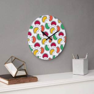 Sommerfrucht Große Wanduhr
