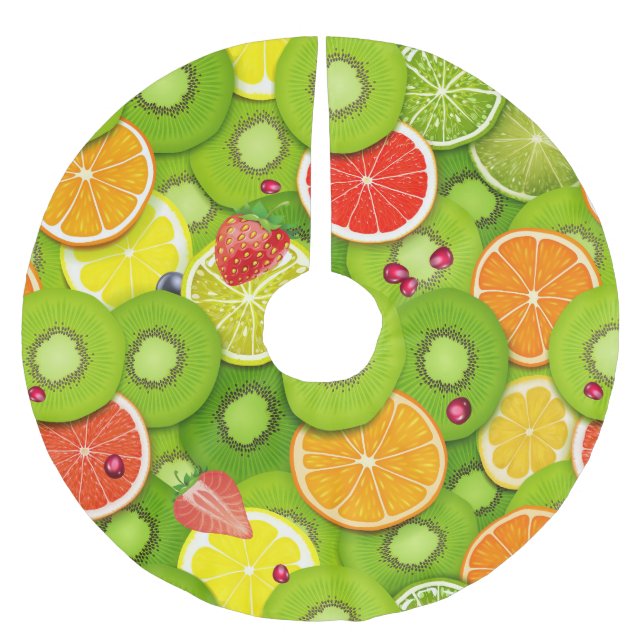 Sommerfrüchte 2 polyester weihnachtsbaumdecke (Vorderseite)