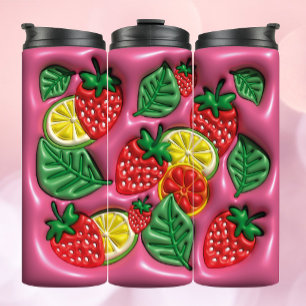 Sommerfrüchte 3D Inflated Effect Tumbler Thermosbecher